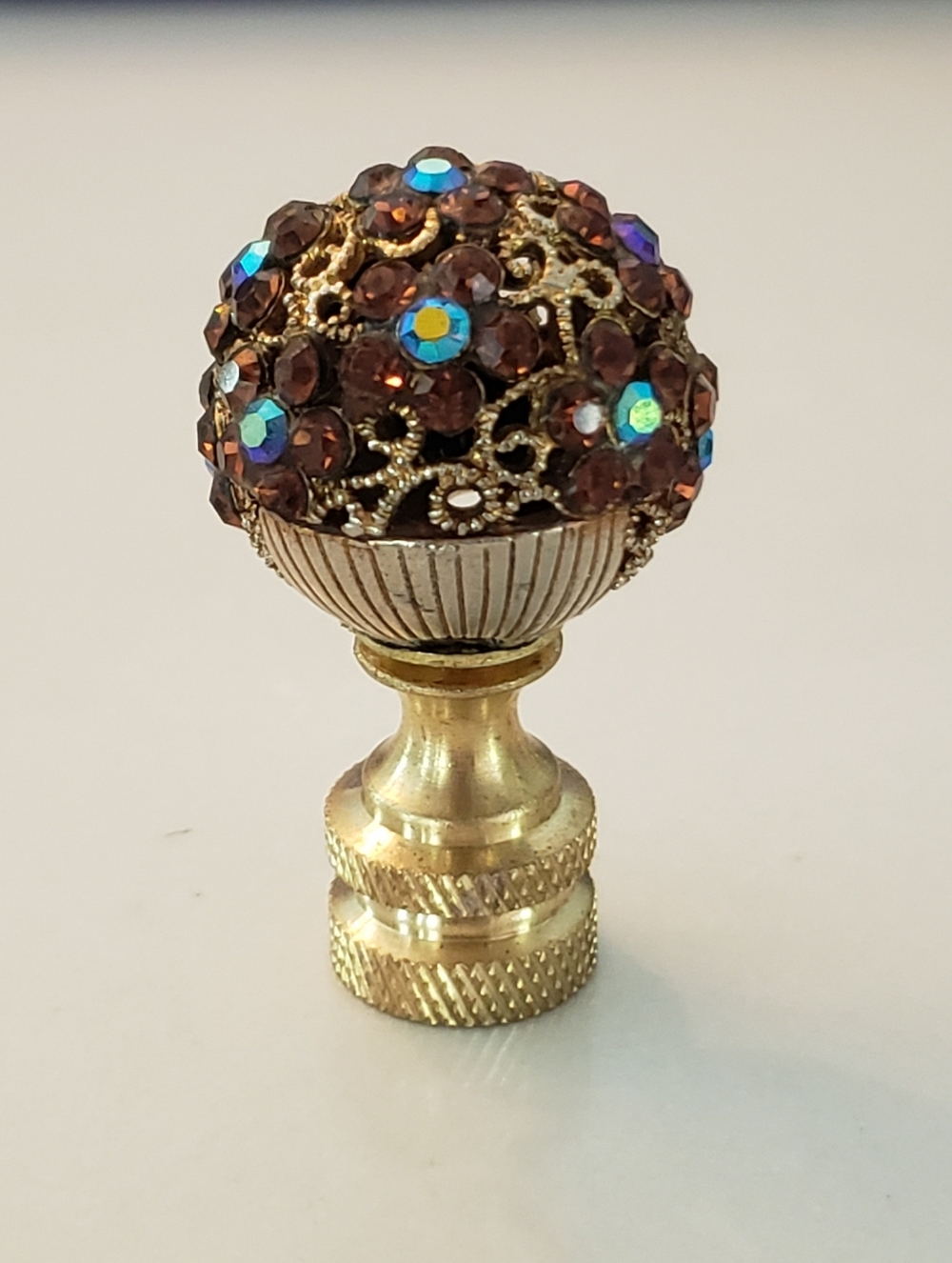 Lamp Finial, Vintage, Rhinestones